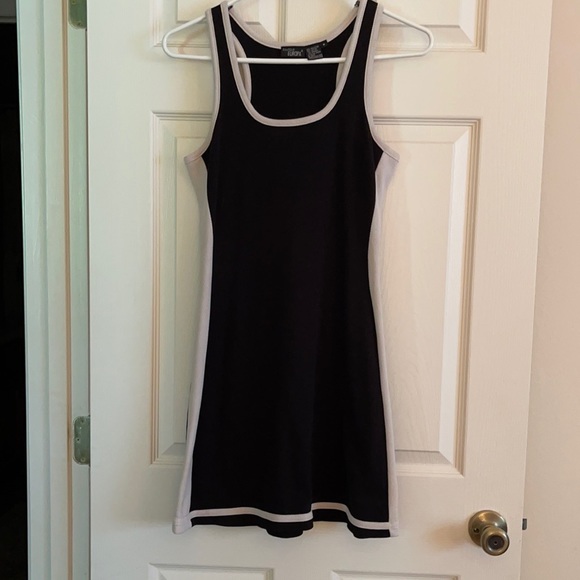 Boutique Europa Dresses & Skirts - Cute Dress, racer back, Black w/white edge detail